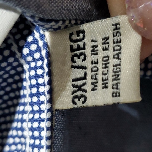 MENS BLUE LONG SLEEVE BUTTON DOWN CASUAL SHIRT SIZE 3XL NORMCORE - Picture 5 of 6